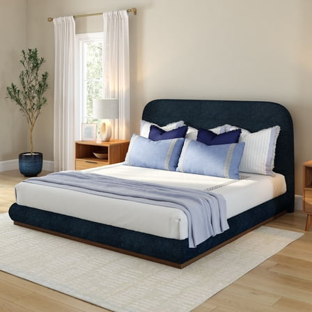 Ashland Upholstered Bed (King), Indigo