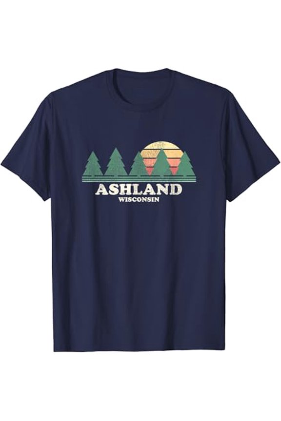 Ashland WI Vintage Throwback Tee Retro 70s Design T-Shirt