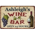 thumbnail image 1 of Ashleigh's Rustic Wine Bar Sign Wall Decor Kitchen Gift 12 x 18 Matte Finish Metal 112180056900, 1 of 1