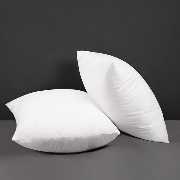 Ashler 16 x 16 100% Pure Cotton Decorative Pillow Inserts, Soft Supportive Hypoallergenic, 2 Count