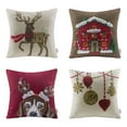 thumbnail image 1 of Ashler Christmas Decorative House Dog Series Throw Pillow Cushion Covers 18 x 18 inches, Pack of 4, 1 of 6