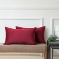 thumbnail image 1 of Ashler Soft Velvet Throw Pillow Cushion Home Decorative, Dark red, 12 x 20 inch, 2 Packs, 1 of 1