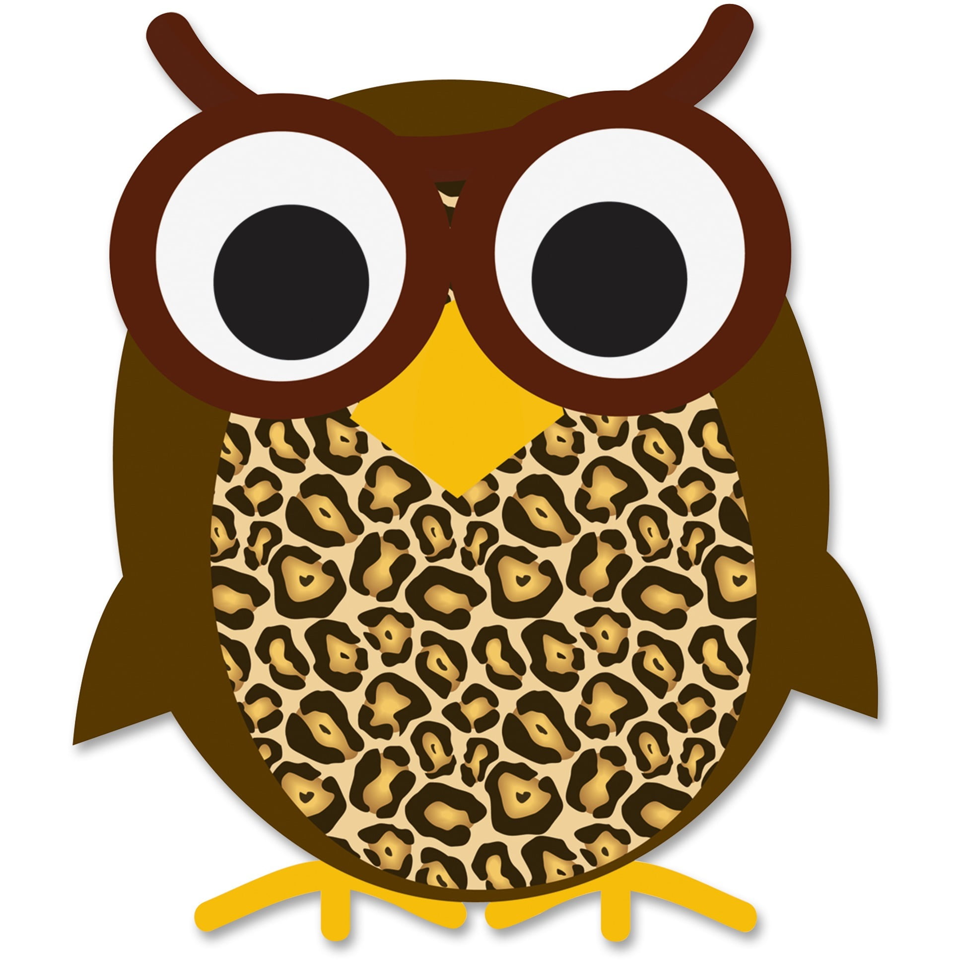 Brown and Yellow Owl Design Magnetic Whiteboard Eraser
