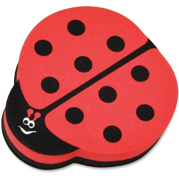 Ashley, ASH10015, Ladybug Magnetic Whiteboard Eraser, 1 Each, Red,Black