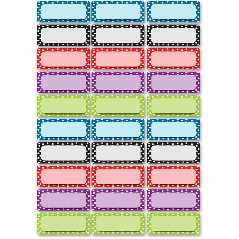 Ashley Dry Erase Black/White Dots Nameplate Magnets - Magnetic - Dotted - Die-cut, Write on/Wipe off - Black, White - 1 / Pack Ashley Dry Erase Black/White Dots Nameplate Magnets - Magnetic - Dotted - Die-cut, Write on/Wipe off - Black, White - 1 / Pack