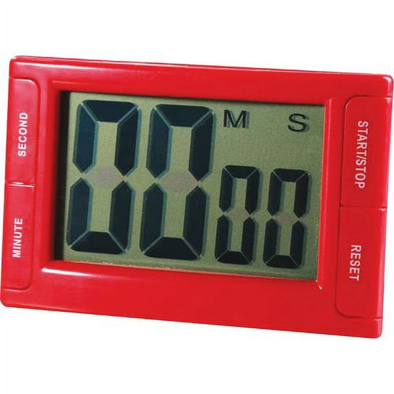 Ashley Big Red Digital Timer - Desktop - For Kitchen - Red Ashley Big Red Digital Timer - Desktop - For Kitchen - Red
