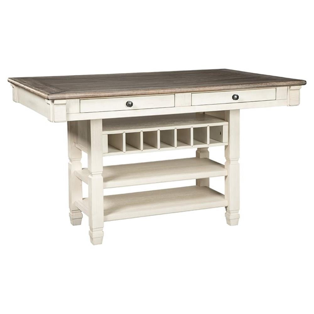 Cottage Charm Antique White Extendable Counter Height Dining Set