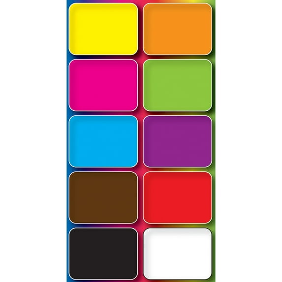 Ashley Productions Non-Magnetic Mini Whiteboard Erasers, Assorted Colors, Pack of 10