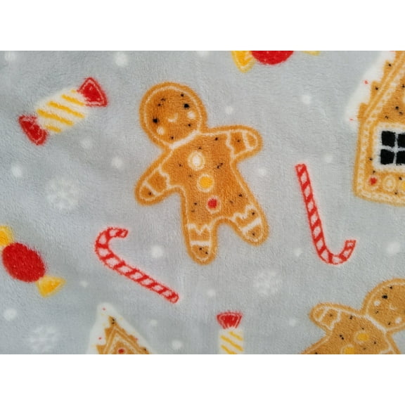 Ashley Cooper Christmas Throw Blanket, Gingerbread House Design, 50 x 60 inches, Polyester