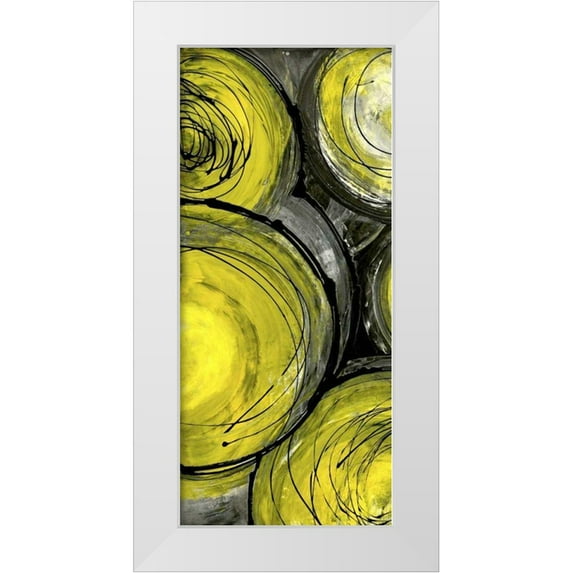 Ashley, Erin 10x18 White Modern Wood Framed Museum Art Print Titled - Rush Hour Taxi I