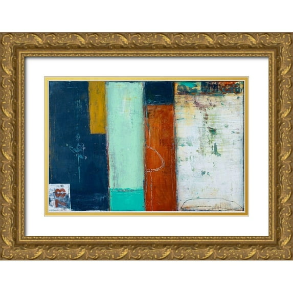 Ashley, Erin 24x17 Gold Ornate Wood Framed with Double Matting Museum Art Print Titled - Booby Trap