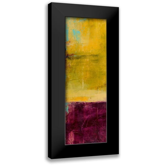 Ashley, Erin 7x14 Black Modern Framed Museum Art Print Titled - Velvet Jade I
