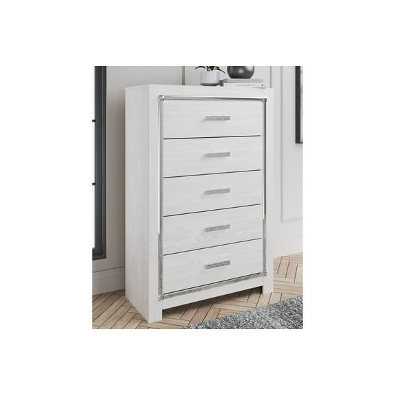 Ashley Furniture Altyra 5 Drawer Chest in White