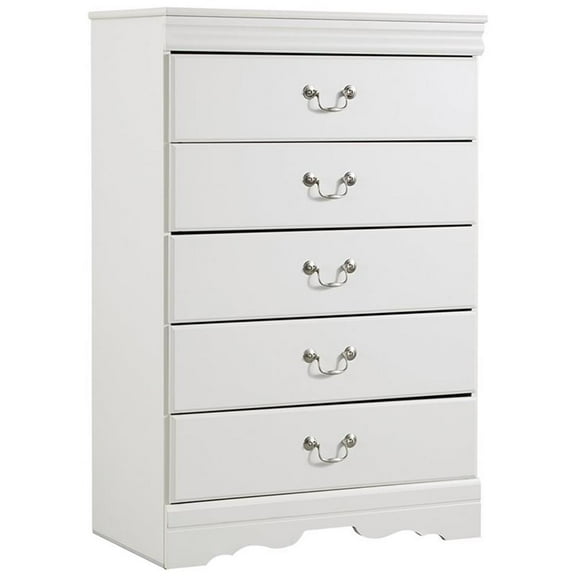 Ashley Furniture Anarasia 5 Drawer Chest in White