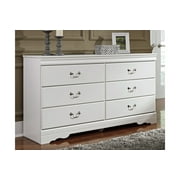 Ashley Furniture Anarasia 6 Drawer Double Dresser in White