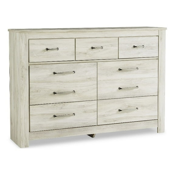 Ashley Furniture Bellaby 7 Drawer Dresser in Whitewash