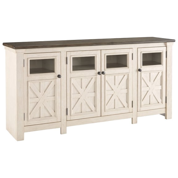Ashley Furniture Bolanburg Engineered Wood Extra Large TV Stand in Two-Tone