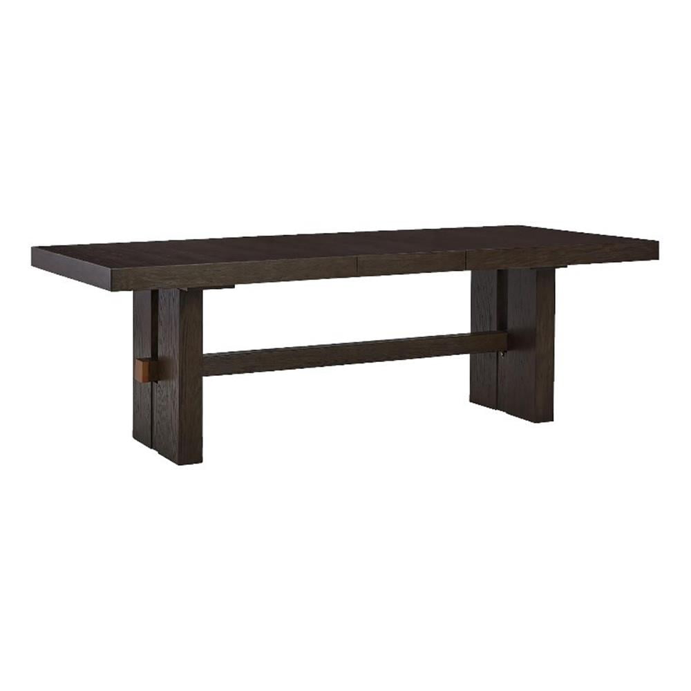 Contemporary Burkhaus Dark Brown Oak Extendable Dining Table
