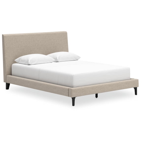 Ashley Furniture Cielden Beige Queen Upholstered Bed with Roll Slats