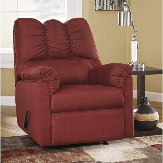 Ashley Furniture Darcy Fabric Rocker Recliner in Salsa