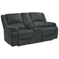 thumbnail image 1 of Ashley Furniture Draycoll Contemporary Polyester Reclining Function Loveseat, Slate, 1 of 11