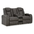 thumbnail image 1 of Ashley Furniture Fyne-Dyme Dark Gray Power Reclining Loveseat with Console, 1 of 12