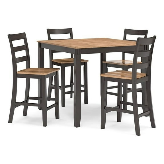 Ashley Furniture Gesthaven Brown Counter Height Dining Table Set - Set of 5