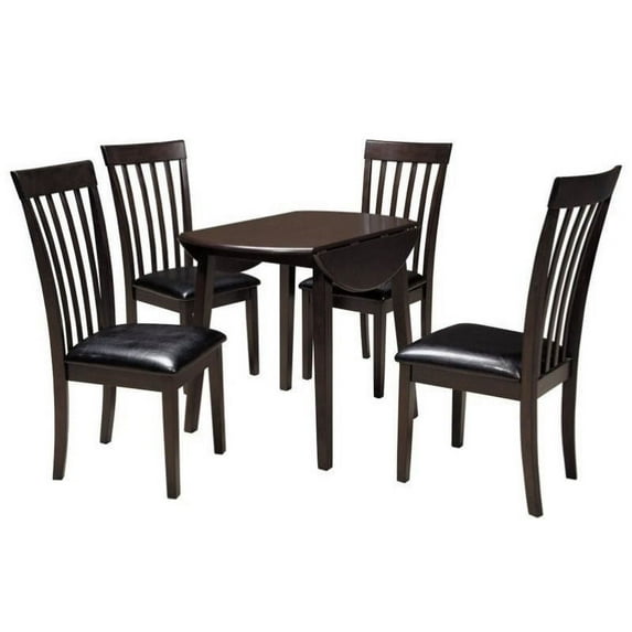 Ashley Furniture Hammis 5 Piece Dining Room Set in Dark Brown