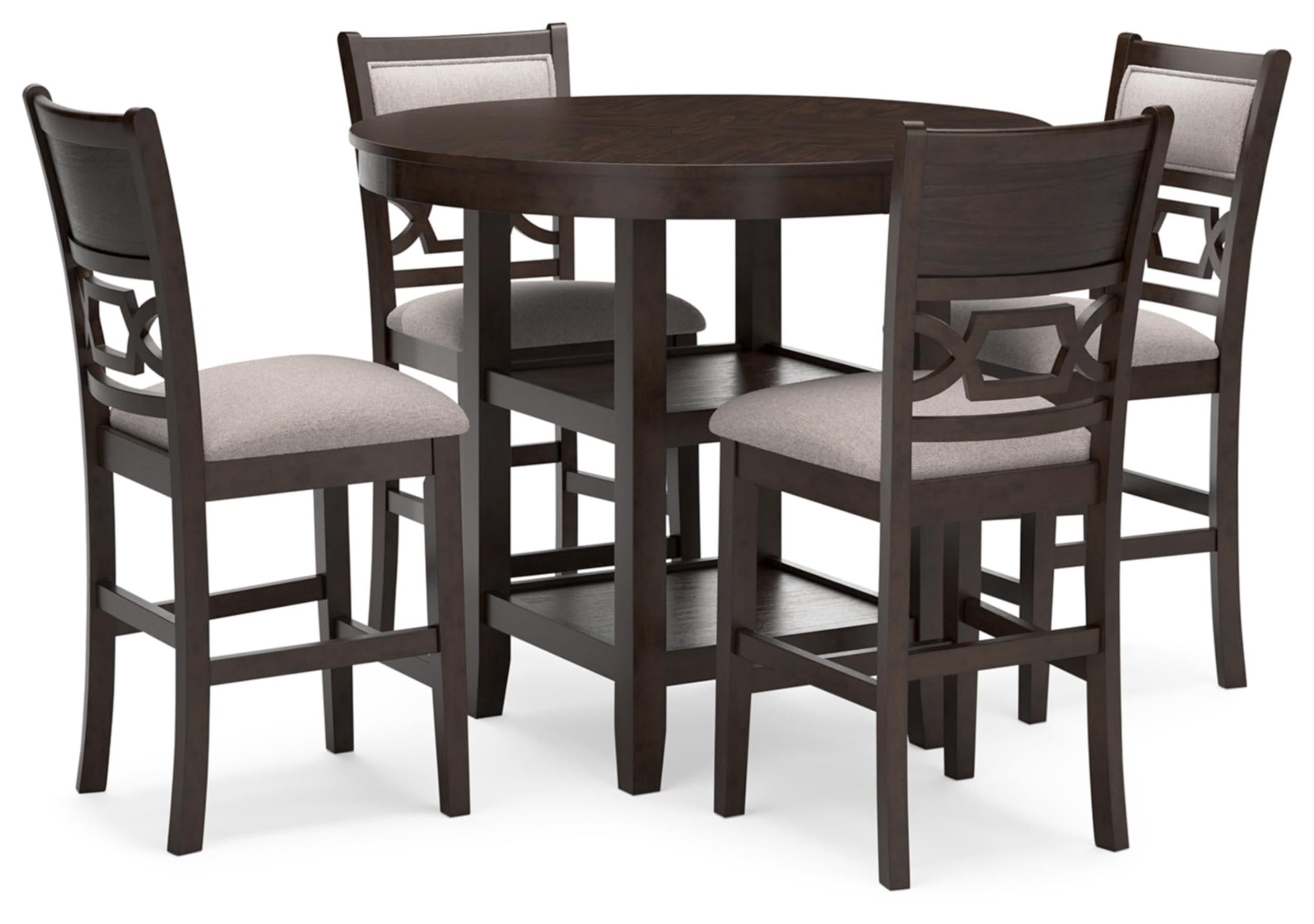 Ashley Furniture Langwest Brown Counter Height Dining Table Set - Set of 5