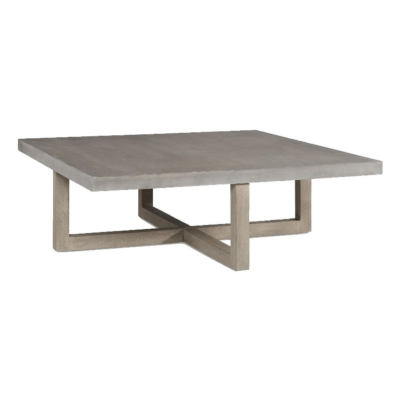 Lockthorne Contemporary Gray Marble & Wood 52'' Square Lift-top Coffee Table