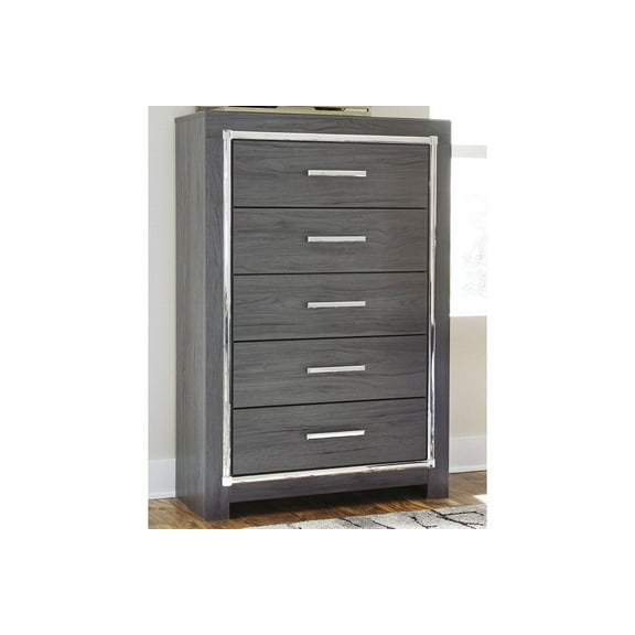 Ashley Furniture Lodanna 5 Drawer Chest in Gray