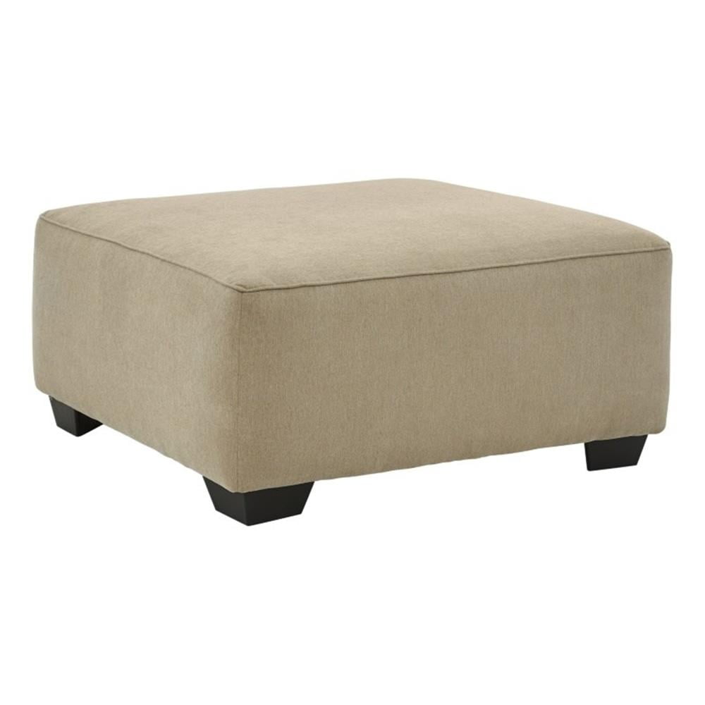 Lucina Beige Fabric Oversized Accent Ottoman