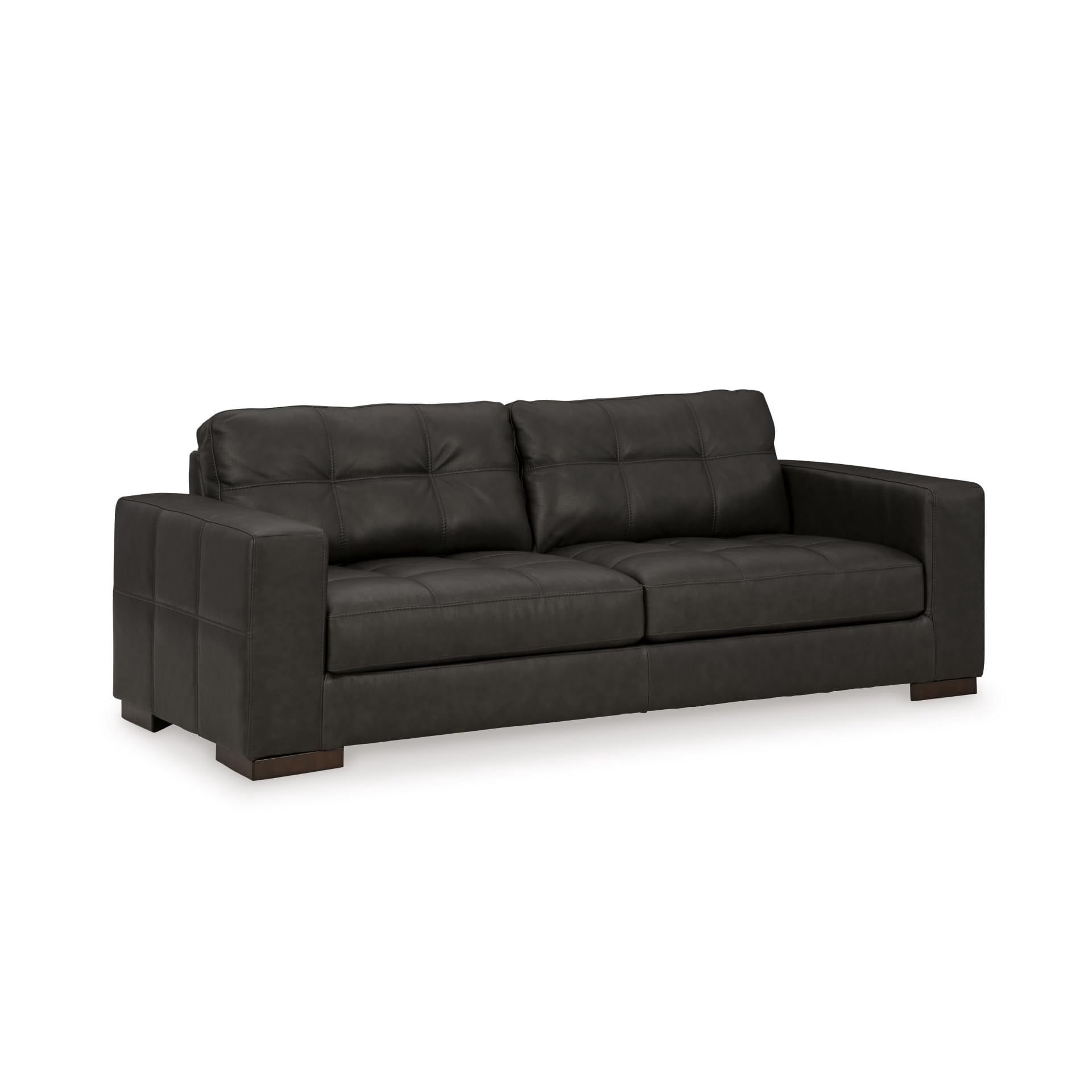 Picture Idea: Ashley Furniture Luigi Thunder Sofa With Exposed Feet And Faux
