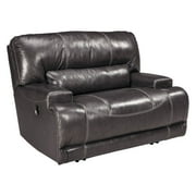 Ashley Furniture McCaskill Leather Power Recliner in Gray