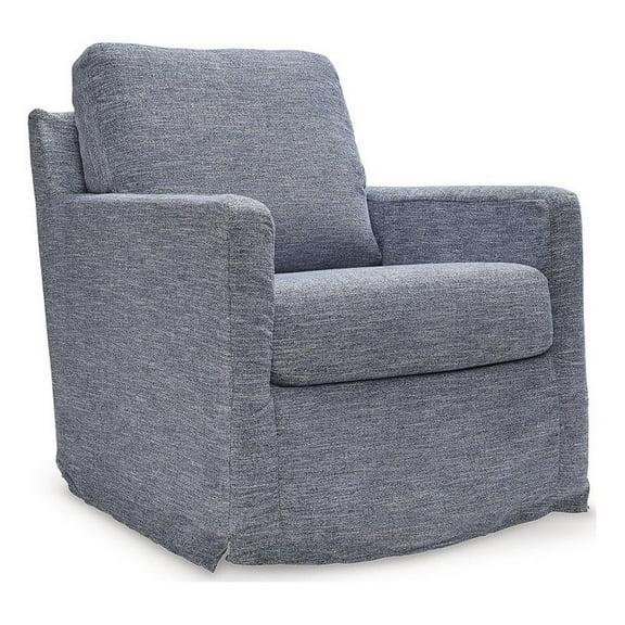 Ashley Furniture Nenana Next-Gen Nuvella Denim Swivel Glider Accent Chair
