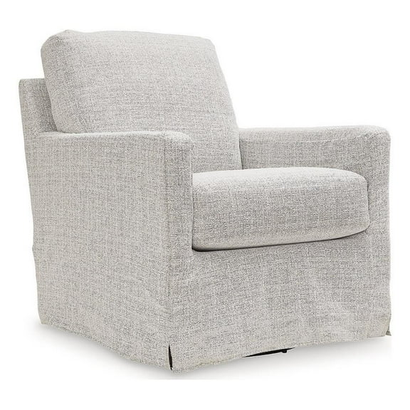 Ashley Furniture Nenana Next-Gen Nuvella Stone Swivel Glider Accent Chair