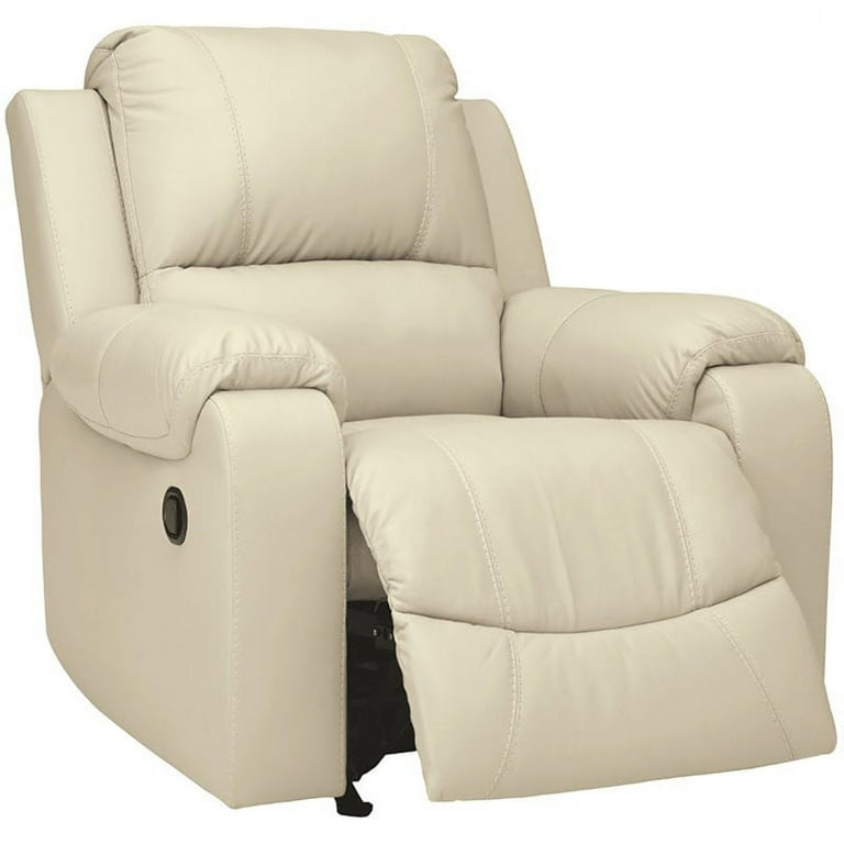 Cream leather cheap rocker recliner