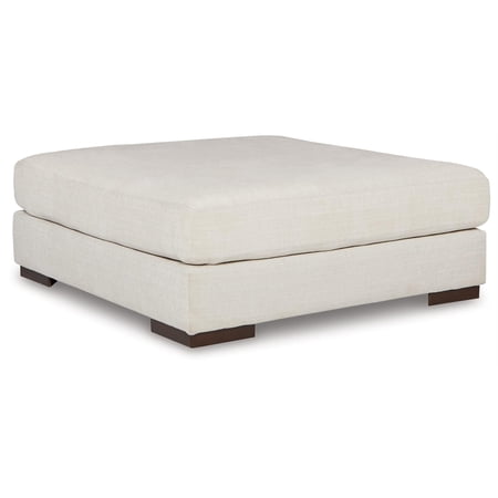 Ashley Furniture Regent Park Oversized Fabric Accent Ottoman in Pewter Gray