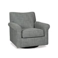 thumbnail image 1 of Ashley Furniture Renley Tweed Swivel Glider Rocking Chair, Ash Gray, 1 of 11