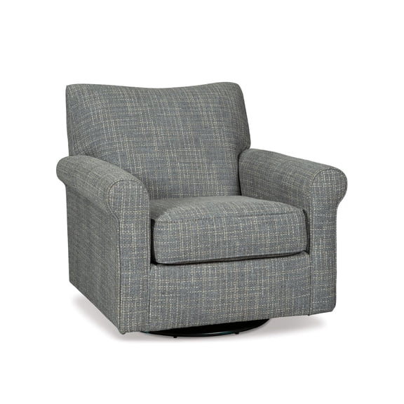 Ashley Furniture Renley Tweed Swivel Glider Rocking Chair, Ash Gray
