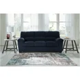 thumbnail image 1 of Ashley Furniture SimpleJoy Polyester Upholstered Sofa in Navy, 1 of 12