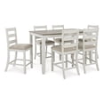 thumbnail image 1 of Ashley Furniture Skempton White Counter Height Dining Table Set - Set of 7, 1 of 11