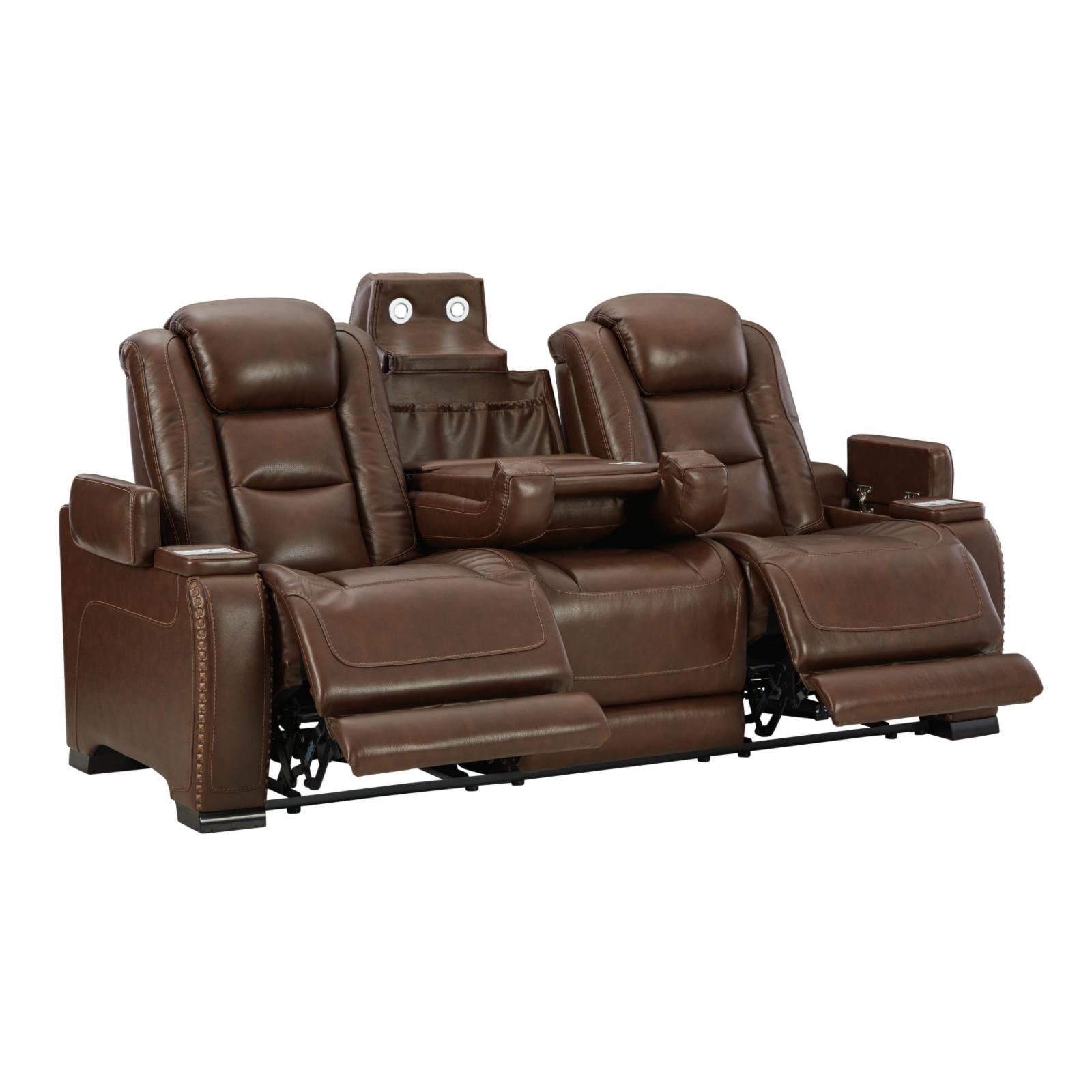 Ashley Furniture Genuine Leather Power Recliner Couch for Home