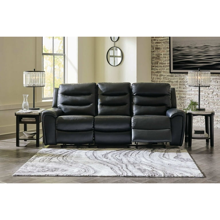 Faux leather power reclining sofa sale