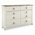 thumbnail image 1 of Ashley Furniture Willowton 6 Drawer Double Dresser in Whitewash, 1 of 6