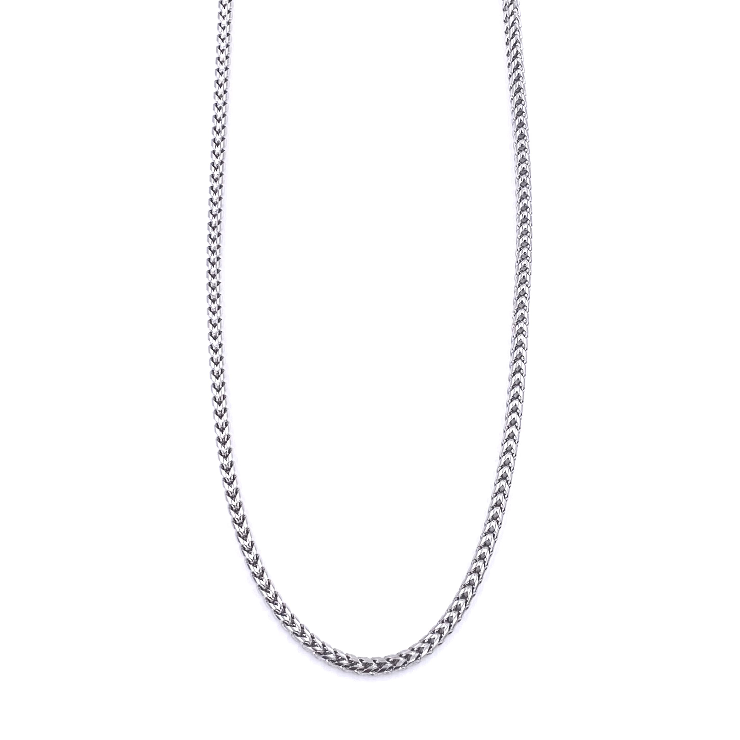 Ashley Gold Stainless Steel Small Wheat Chain Link Men's Necklace ...