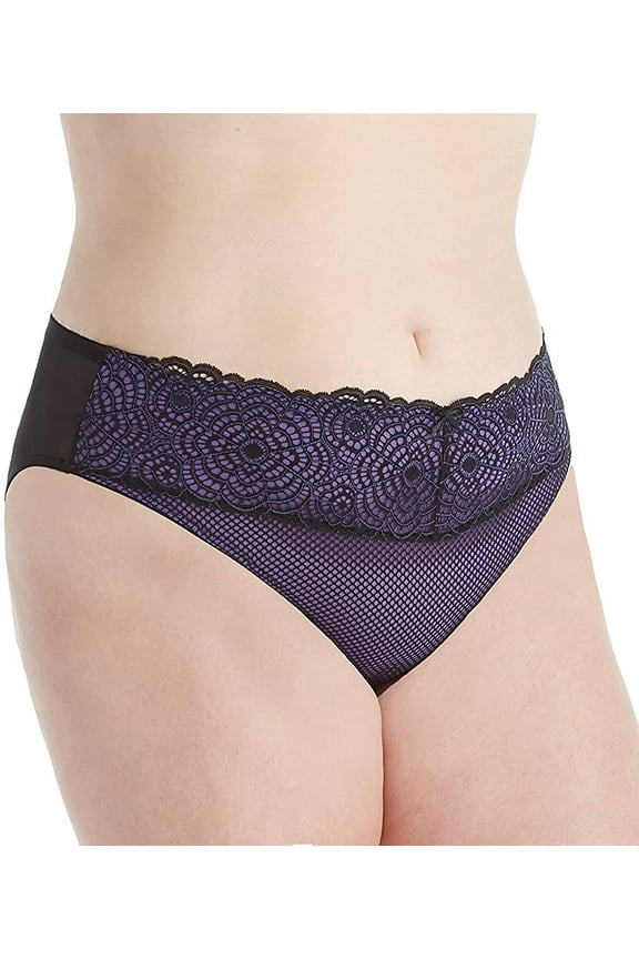 Plus Size Bikini Panty Purple Rain 3X
