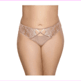 thumbnail image 1 of Ashley Graham Women's Plus Size Crisscross Keyhole Lace Thong Panty 1x/Beige, 1 of 2