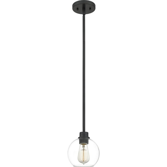 Ashley Harbour Transitional 1-Light Ceiling Hanging Pendant Light, Black