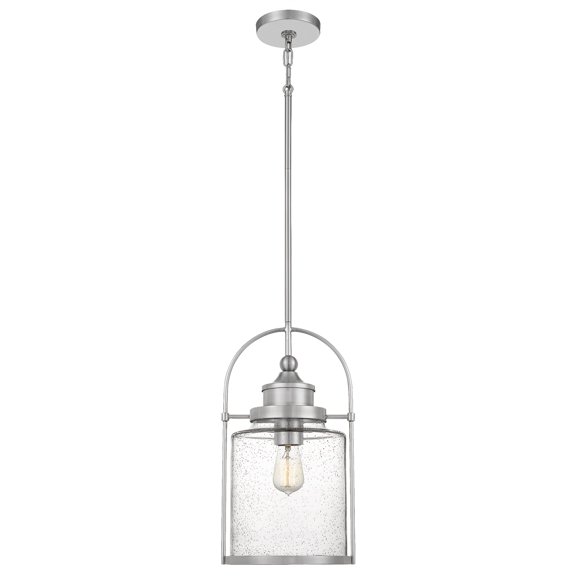 Ashley Harbour Transitional 1-Light Ceiling Hanging Pendant Light, Silver